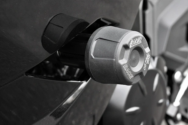 Слайдеры рамы мотоцикла с черными кронштейнами GSG 4060250-K67-SH